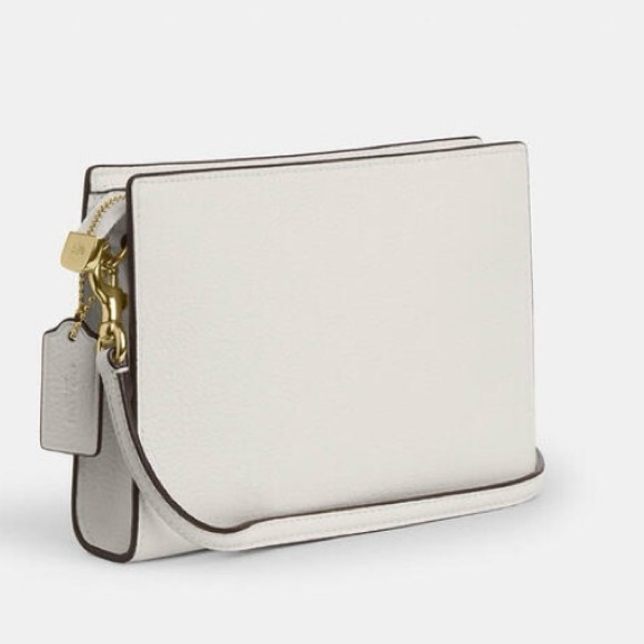 🌸 Coach NWT Chalk Pebbled Leather Slim Crossbody Bag with Gold Hardware - Picture 2 of 9